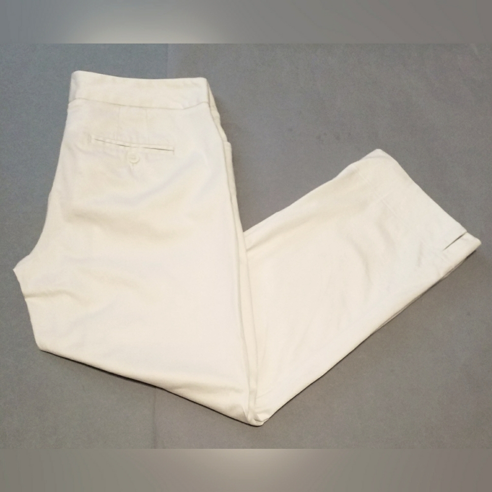Laundry by Shelli Segal cotton cropped pants/capris in white